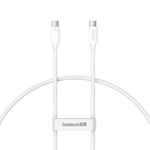 Kabel przewód USB-C - USB-C 240W PD 8K 60Hz 40Gb/s 1m biały Kabel przewód USB-C - USB-C 240W PD 8K 60Hz 40Gb/s 1m biały
