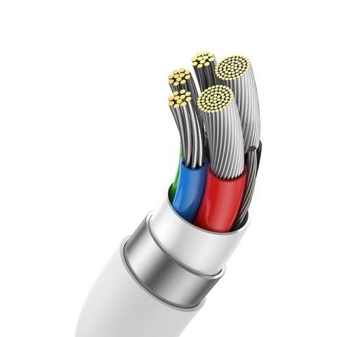 Kabel przewód USB-C - USB-C 240W PD 8K 60Hz 40Gb/s 1m biały Kabel przewód USB-C - USB-C 240W PD 8K 60Hz 40Gb/s 1m biały