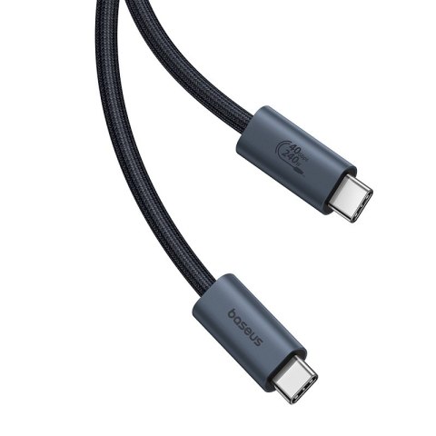 Kabel przewód USB-C - USB-C 240W PD 8K 60Hz 40Gb/s 1m czarny Kabel przewód USB-C - USB-C 240W PD 8K 60Hz 40Gb/s 1m czarny