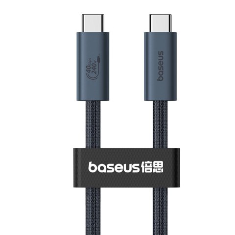 Kabel przewód USB-C - USB-C 240W PD 8K 60Hz 40Gb/s 1m czarny Kabel przewód USB-C - USB-C 240W PD 8K 60Hz 40Gb/s 1m czarny