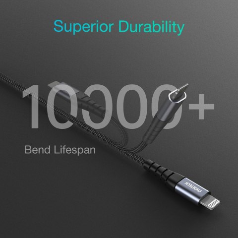Kabel przewód do iPhone USB-C - Lightning MFi 480Mb/s 3A 3m czarny Kabel przewód do iPhone USB-C - Lightning MFi 480Mb/s 3A 3m czarny