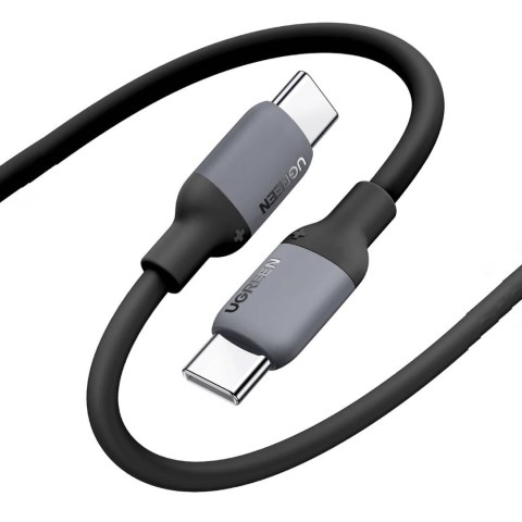 Kabel przewód silikonowy USB-C szybkie ładowanie 60W 5A 1m czarny Kabel przewód silikonowy USB-C szybkie ładowanie 60W 5A 1m czarny