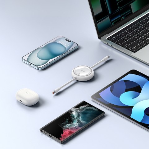 Kabel przewód wysuwany zwijany USB-C 100W Free2Draw Mini 1m biały Kabel przewód wysuwany zwijany USB-C 100W Free2Draw Mini 1m biały