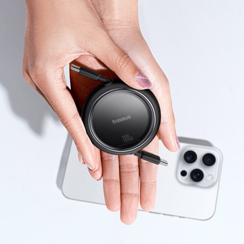 Kabel przewód wysuwany zwijany USB-C 100W Free2Draw Mini 1m czarny Kabel przewód wysuwany zwijany USB-C 100W Free2Draw Mini 1m czarny