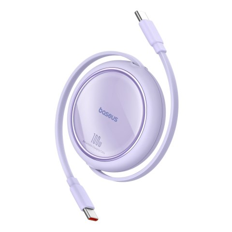 Kabel przewód wysuwany zwijany USB-C 100W Free2Draw Mini 1m fioletowy Kabel przewód wysuwany zwijany USB-C 100W Free2Draw Mini 1m fioletowy