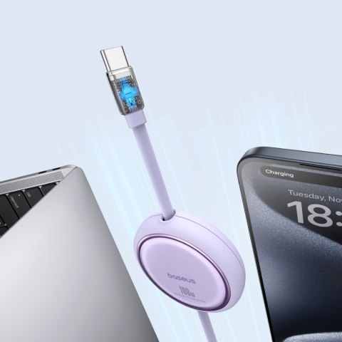 Kabel przewód wysuwany zwijany USB-C 100W Free2Draw Mini 1m fioletowy Kabel przewód wysuwany zwijany USB-C 100W Free2Draw Mini 1m fioletowy
