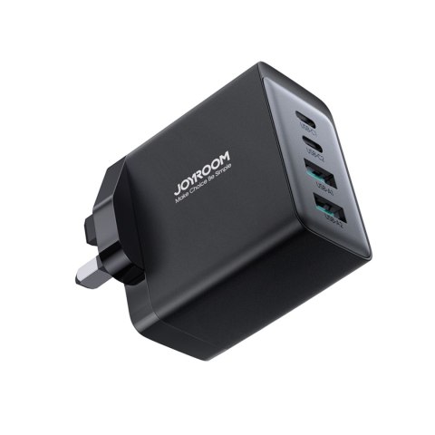 Ładowarka sieciowa GaN PD 67W 2x USB-C 2x USB-A wtyczka angielska UK czarna Ładowarka sieciowa GaN PD 67W 2x USB-C 2x USB-A wtyczka angielska UK czarna
