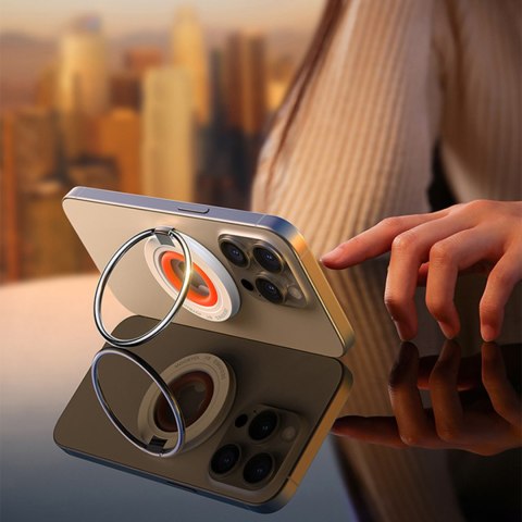 Magnetyczny uchwyt na telefon MagSafe ring na palec pomarańczowy Magnetyczny uchwyt na telefon MagSafe ring na palec pomarańczowy