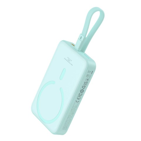 Mini Powerbank MagSafe 10000mAh 20W z kablem Lightning do iPhone 0.3m niebieski Mini Powerbank MagSafe 10000mAh 20W z kablem Lightning do iPhone 0.3m niebieski