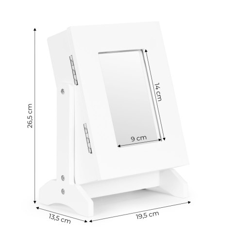 Organizer pudełko szkatułka na biżuterię z lustrem ModernHome Organizer pudełko szkatułka na biżuterię z lustrem ModernHome