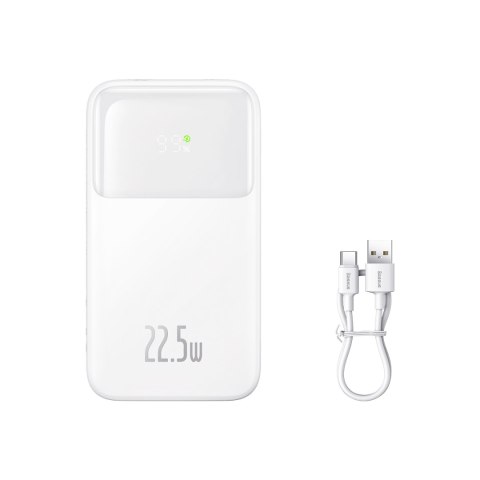 Powerbank z wyświetlaczem 10000mAh 22.5W Comet Series + kabel USB-A - USB-C 0.3m biały Powerbank z wyświetlaczem 10000mAh 22.5W Comet Series + kabel USB-A - USB-C 0.3m biały