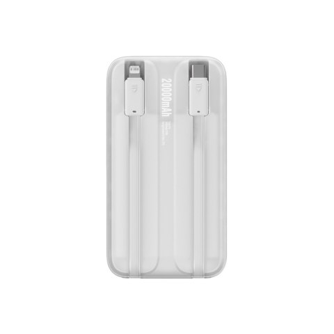 Powerbank z wyświetlaczem 20000mAh 22.5W Comet Series + kabel USB-A - USB-C 0.3m biały Powerbank z wyświetlaczem 20000mAh 22.5W Comet Series + kabel USB-A - USB-C 0.3m biały