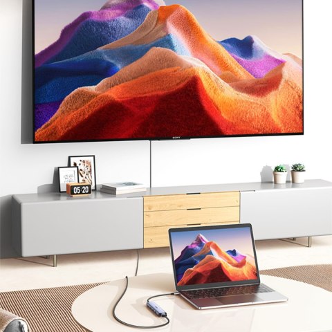 Wielofunkcyjny HUB adapter USB-A HDMI USB-C szary Wielofunkcyjny HUB adapter USB-A HDMI USB-C szary
