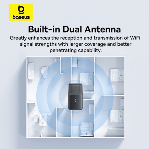 Zewnętrzna karta sieciowa USB WiFi 2.4GHz 300Mb/s czarna Zewnętrzna karta sieciowa USB WiFi 2.4GHz 300Mb/s czarna