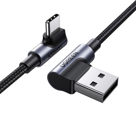 Kabel przewód kątowy USB-C - USB 2.0 480Mb/s 3A 3m czarny Kabel przewód kątowy USB-C - USB 2.0 480Mb/s 3A 3m czarny