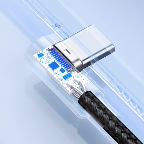 Kabel przewód kątowy USB-C - USB 2.0 480Mb/s 3A 3m czarny Kabel przewód kątowy USB-C - USB 2.0 480Mb/s 3A 3m czarny