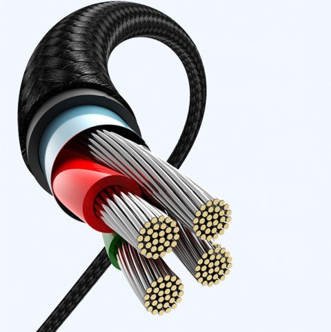 Kabel przewód kątowy USB-C - USB 2.0 480Mb/s 3A 3m czarny Kabel przewód kątowy USB-C - USB 2.0 480Mb/s 3A 3m czarny