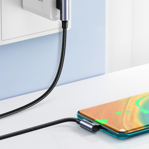 Kabel przewód kątowy USB-C - USB 2.0 480Mb/s 3A 3m czarny Kabel przewód kątowy USB-C - USB 2.0 480Mb/s 3A 3m czarny