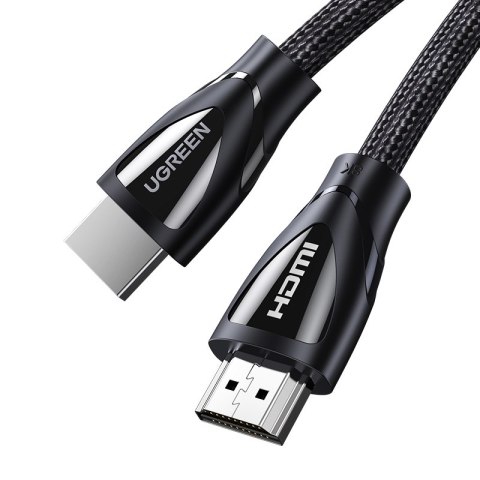 Kabel przewód w oplocie ze złączami HDMI 2.1 8K / 4K 3m czarny Kabel przewód w oplocie ze złączami HDMI 2.1 8K / 4K 3m czarny