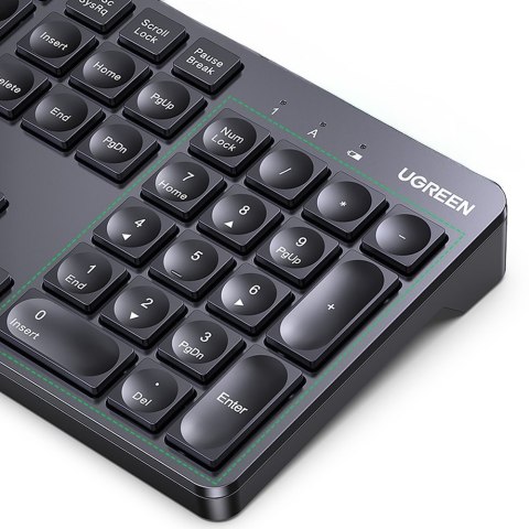 Klawiatura bezprzewodowa do komputera NumLock 2.4GHz czarna Klawiatura bezprzewodowa do komputera NumLock 2.4GHz czarna