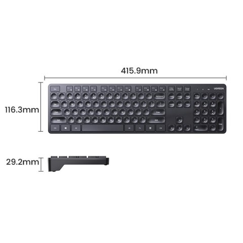 Klawiatura bezprzewodowa do komputera NumLock 2.4GHz czarna Klawiatura bezprzewodowa do komputera NumLock 2.4GHz czarna