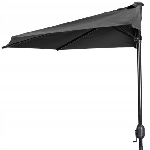 Parasol ogrodowy pół-parasol ścienny na taras 2,7m szary Parasol ogrodowy pół-parasol ścienny na taras 2,7m szary