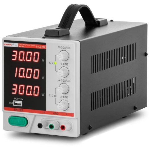 Zasilacz laboratoryjny serwisowy LED 0-30 V DC 0-10 A 300 W Zasilacz laboratoryjny serwisowy LED 0-30 V DC 0-10 A 300 W