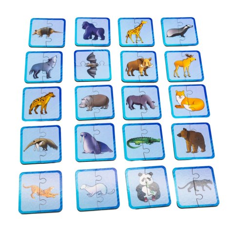 Drewniana Łamigłówka Dzikie Zwierzęta Łączenie Połówek Zestaw Puzzle Drewniana Łamigłówka Dzikie Zwierzęta Łączenie Połówek Zestaw Puzzle