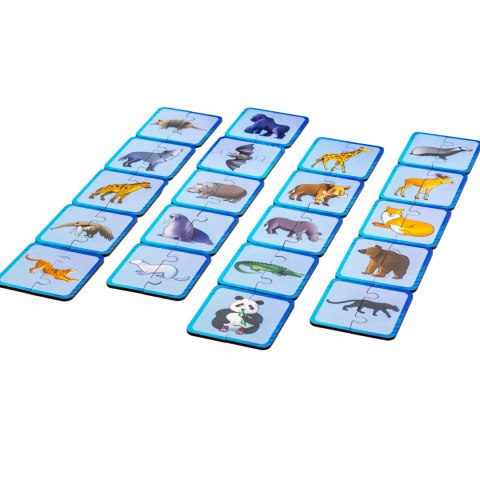 Drewniana Łamigłówka Dzikie Zwierzęta Łączenie Połówek Zestaw Puzzle Drewniana Łamigłówka Dzikie Zwierzęta Łączenie Połówek Zestaw Puzzle