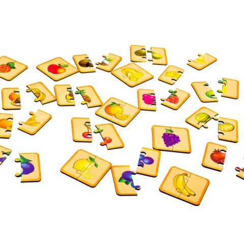 Drewniana Łamigłówka Owoce Łączenie Połówek Zestaw Puzzle Układanka Drewniana Łamigłówka Owoce Łączenie Połówek Zestaw Puzzle Układanka