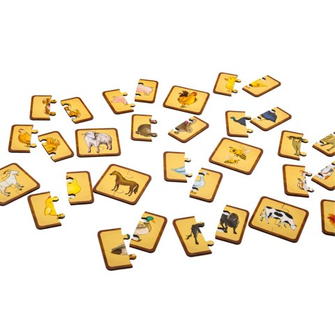 Drewniana Łamigłówka Zwierzęta Domowe Łączenie Połówek Zestaw Puzzle Drewniana Łamigłówka Zwierzęta Domowe Łączenie Połówek Zestaw Puzzle
