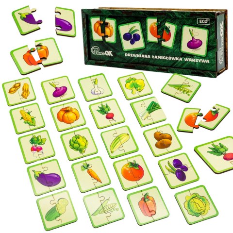 Drewniana Łamigłówka Warzywa Łączenie Połówek Zestaw Puzzle Układanka Drewniana Łamigłówka Warzywa Łączenie Połówek Zestaw Puzzle Układanka
