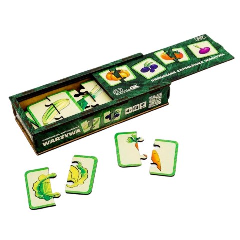 Drewniana Łamigłówka Warzywa Łączenie Połówek Zestaw Puzzle Układanka Drewniana Łamigłówka Warzywa Łączenie Połówek Zestaw Puzzle Układanka
