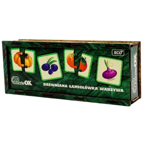 Drewniana Łamigłówka Warzywa Łączenie Połówek Zestaw Puzzle Układanka Drewniana Łamigłówka Warzywa Łączenie Połówek Zestaw Puzzle Układanka