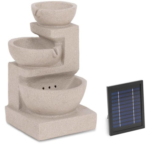 Fontanna kaskada ogrodowa solarna z oświetleniem LED 3 misy 2 W Fontanna kaskada ogrodowa solarna z oświetleniem LED 3 misy 2 W