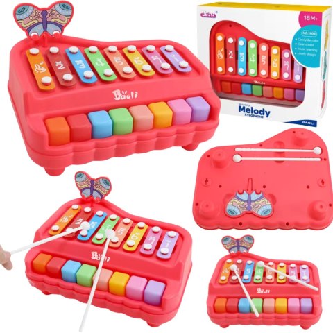 Instrument 2w1 Organki Cymbałki Z Motylkiem Cyferki Pałeczki Zestaw Instrument 2w1 Organki Cymbałki Z Motylkiem Cyferki Pałeczki Zestaw