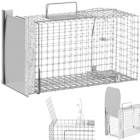 Żywołapka pułapka łapka na szczury kuny zatrzaskowa jednostronna 500x200x270 mm ZESTAW Żywołapka pułapka łapka na szczury kuny zatrzaskowa jednostronna 500x200x270 mm ZESTAW