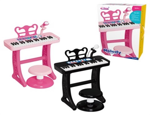 Elektroniczne Klawisze Pianino Fortepian Keyboard Mikrofon Krzesełko Elektroniczne Klawisze Pianino Fortepian Keyboard Mikrofon Krzesełko
