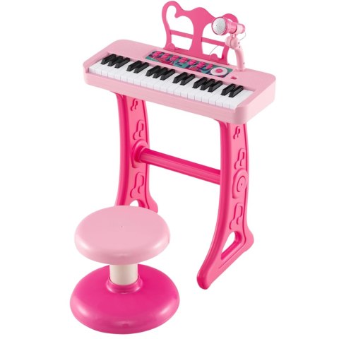 Elektroniczne Klawisze Pianino Fortepian Keyboard Mikrofon Krzesełko Elektroniczne Klawisze Pianino Fortepian Keyboard Mikrofon Krzesełko