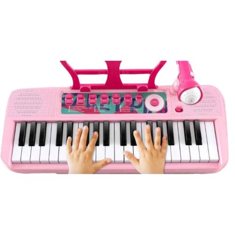 Elektroniczne Klawisze Pianino Fortepian Keyboard Mikrofon Krzesełko Elektroniczne Klawisze Pianino Fortepian Keyboard Mikrofon Krzesełko