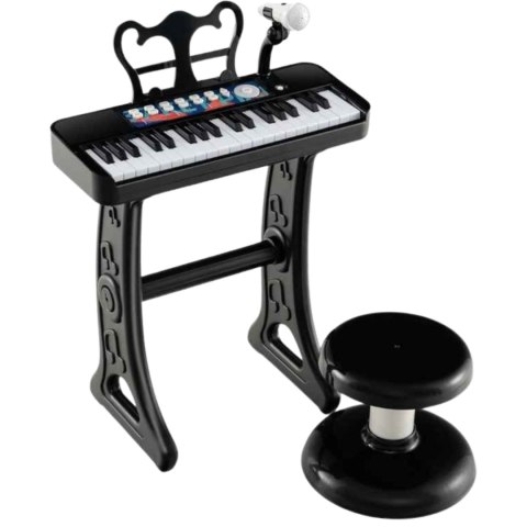Elektroniczne Klawisze Pianino Fortepian Keyboard Mikrofon Krzesełko Elektroniczne Klawisze Pianino Fortepian Keyboard Mikrofon Krzesełko