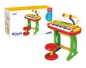 Elektroniczne Organki Klawisze Pianino Keyboard Mikrofon Stołek Melodie