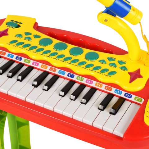 Elektroniczne Organki Klawisze Pianino Keyboard Mikrofon Stołek Melodie Elektroniczne Organki Klawisze Pianino Keyboard Mikrofon Stołek Melodie