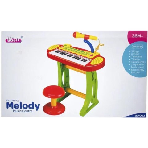 Elektroniczne Organki Klawisze Pianino Keyboard Mikrofon Stołek Melodie Elektroniczne Organki Klawisze Pianino Keyboard Mikrofon Stołek Melodie