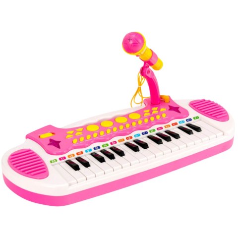 Elektroniczne Organki Pianino Keyboard Mikrofon Stołek Dźwięki I Światełka Elektroniczne Organki Pianino Keyboard Mikrofon Stołek Dźwięki I Światełka
