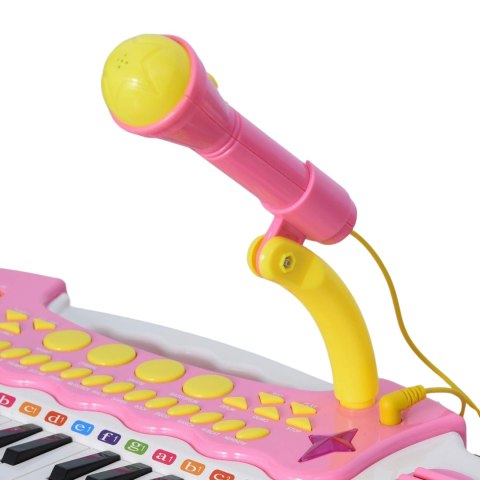 Elektroniczne Organki Pianino Keyboard Mikrofon Stołek Dźwięki I Światełka Elektroniczne Organki Pianino Keyboard Mikrofon Stołek Dźwięki I Światełka