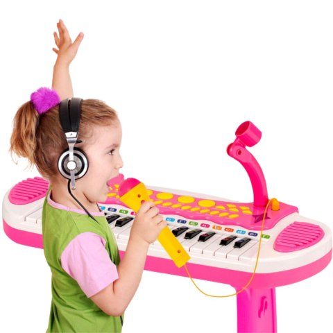 Elektroniczne Organki Pianino Keyboard Mikrofon Stołek Dźwięki I Światełka Elektroniczne Organki Pianino Keyboard Mikrofon Stołek Dźwięki I Światełka