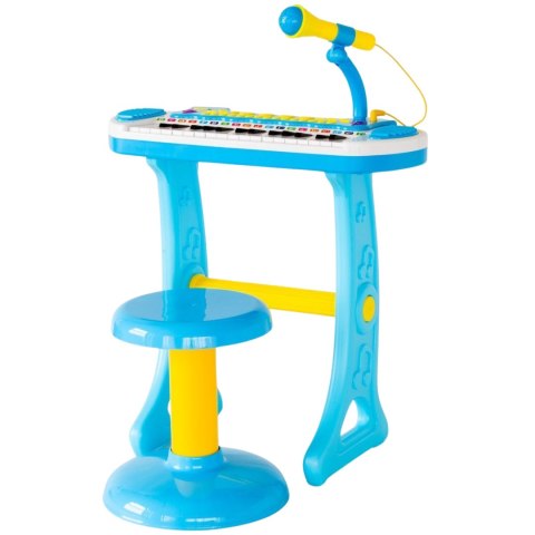 Elektroniczne Organki Pianino Keyboard Mikrofon Stołek Dźwięki I Światełka Elektroniczne Organki Pianino Keyboard Mikrofon Stołek Dźwięki I Światełka