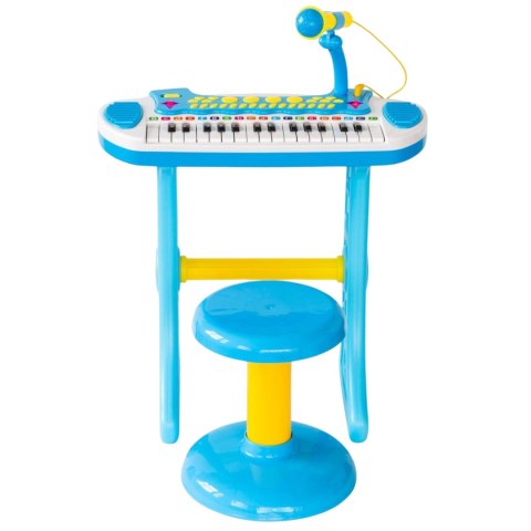 Elektroniczne Organki Pianino Keyboard Mikrofon Stołek Dźwięki I Światełka Elektroniczne Organki Pianino Keyboard Mikrofon Stołek Dźwięki I Światełka