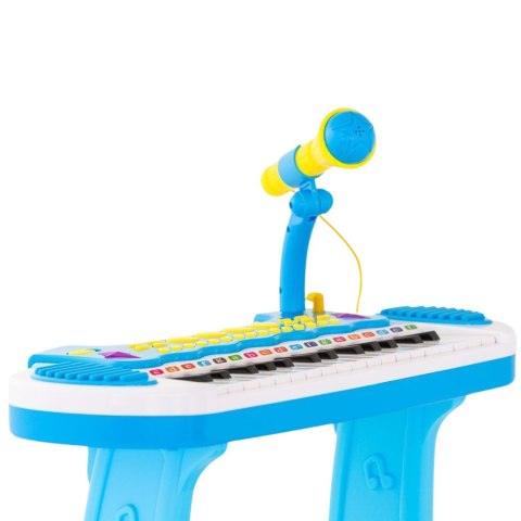 Elektroniczne Organki Pianino Keyboard Mikrofon Stołek Dźwięki I Światełka Elektroniczne Organki Pianino Keyboard Mikrofon Stołek Dźwięki I Światełka